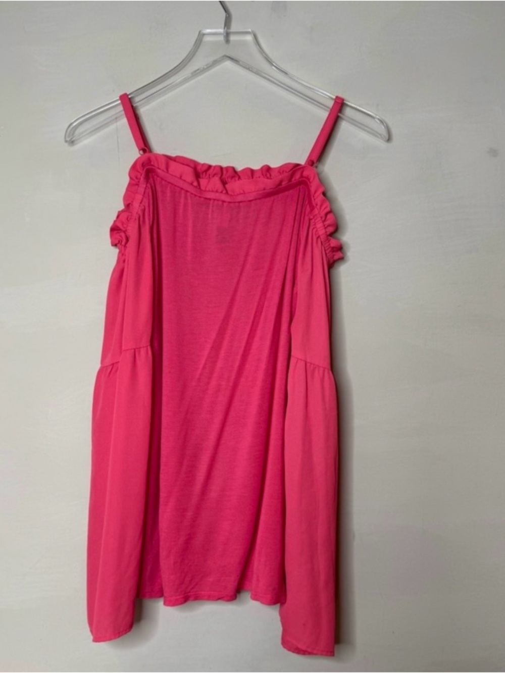 I.N.C. Off-Shoulder Ruffled Pink Top - Picture 3 of 6